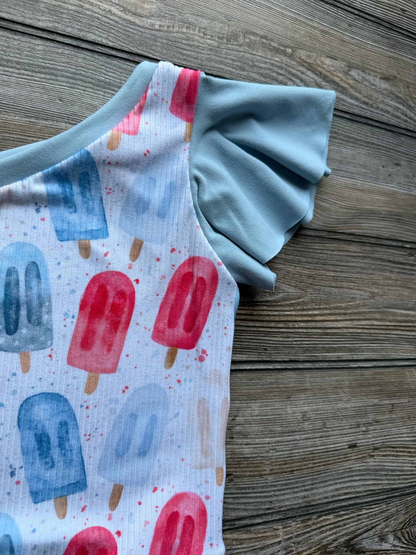 Popsicle One-Shoulder Top & Flare Pants Set